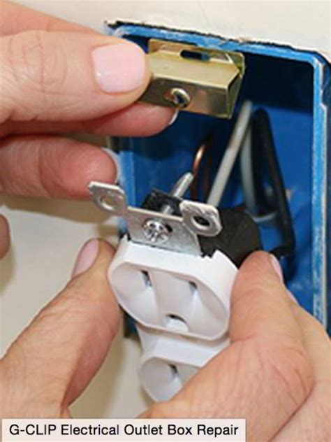 electrical outlet box holes stripped|electrical outlet box repair clips.